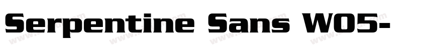 Serpentine Sans W05字体转换